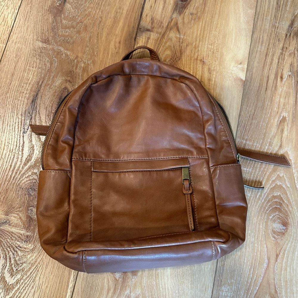Lucky Brand Brown Leather Backpack